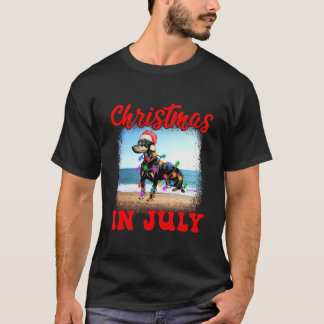 Weihnachten im Juli Hund Lover Xmas Funny Doberman T-Shirt