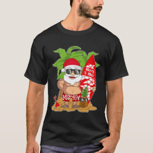 Weihnachten im Juli I Santa Hawaiianisches Surfen T-Shirt