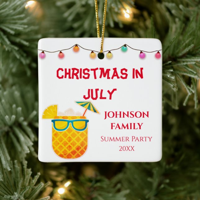 Weihnachten im Juli im Sommer Party Keramikornament (Baum)