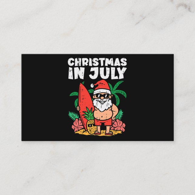 Weihnachten im Juli im sonnigen Sommer Visitenkarte (Vorderseite)