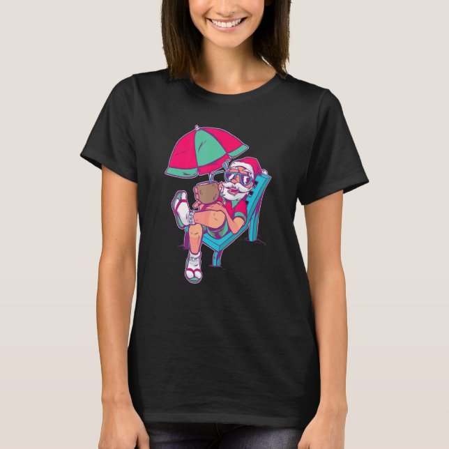 Weihnachten im Juli in Santa Hawaii am Strand mit  T-Shirt (Vorderseite)