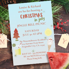 Weihnachten im Juli 🍉 Jingle Bell Picnic Einladung