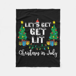 Weihnachten im Juli Lasst uns lustig lustig Xmas F Fleecedecke