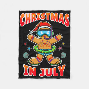 Weihnachten im Juli Lebkuchen Fleecedecke