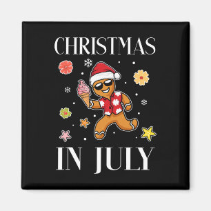 Weihnachten im Juli Lebkuchenmann Eiscreme Sommer Magnet