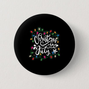 Weihnachten im Juli Lichter Funny Summer Weihnacht Button