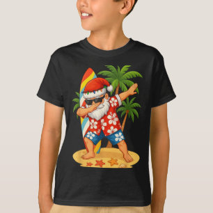 Weihnachten im Juli Lustiger Dabbing Santa Strand T-Shirt