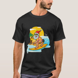 Weihnachten im Juli Lustiger Santa Surft Sommer Al T-Shirt