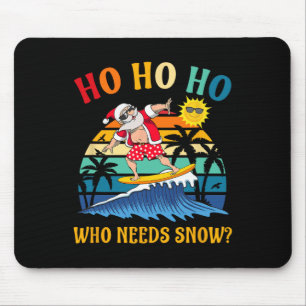Weihnachten im Juli Lustiger Santa Surft Sommerstr Mousepad