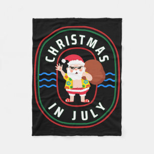 Weihnachten im Juli - Lustiger tropischer Weihnach Fleecedecke