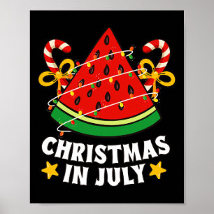 Weihnachten im Juli Lustiger Wassermelonenbaum Män Poster