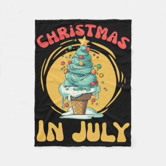 Weihnachten im Juli - Lustiges Sommerweihnachten Fleecedecke