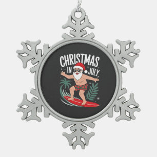 Weihnachten im Juli Lustiges Weihnachten Weihnacht Schneeflocken Zinn-Ornament