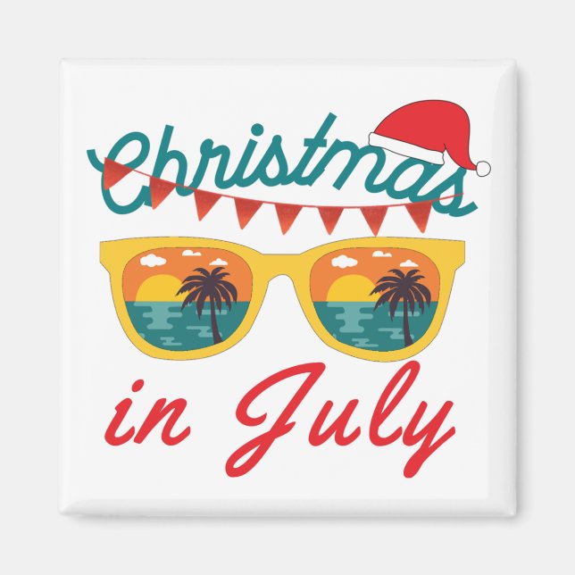 Weihnachten im Juli Magnet (Vorne)