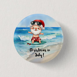 Weihnachten im Juli mit dem Weihnachtsmann am Stra Button