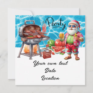 Weihnachten im Juli mit dem Weihnachtsmann am Stra Einladung