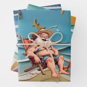 Weihnachten im Juli mit dem WEIHNACHTSMANN Gesch Geschenkpapier Set