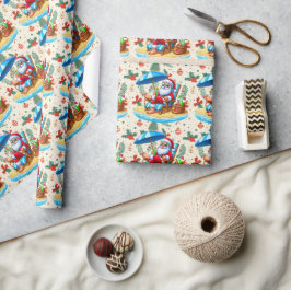 Weihnachten im Juli mit SANTA CLAUS Geschenkpapier