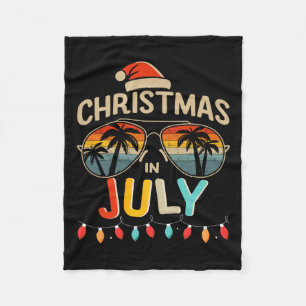 Weihnachten im Juli mit Vintagen Sommersonnenschir Fleecedecke