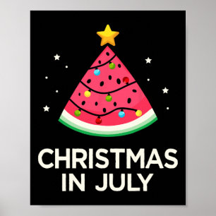 Weihnachten im Juli mit Wassermelonenbaum für den  Poster