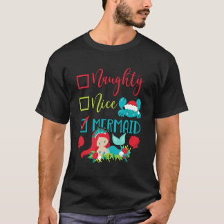 Weihnachten im Juli Naughty Nice Meerjungfrau Somm T-Shirt