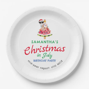 Weihnachten im Juli Naughty oder Nice Kleinkind Ge Pappteller