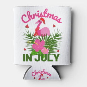 Weihnachten im Juli niedlich im Sommer flamingo Dosenkühler