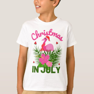Weihnachten im Juli niedlich santa flamingo T-Shirt