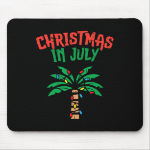 Weihnachten im Juli Palme Baum Lichter Tropischer Mousepad