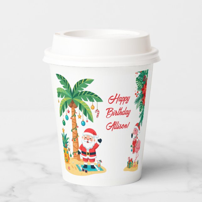 Weihnachten im Juli-Papierbecher Pappbecher (Rückseite)
