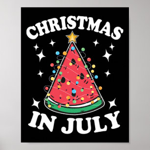 Weihnachten Im Juli Party Wassermelone Weihnachtsb Poster