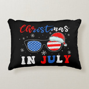 "Weihnachten im Juli" - Patriotische Sonnenbrille Dekokissen