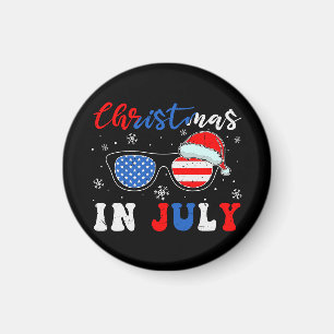 "Weihnachten im Juli" - Patriotische Sonnenbrille Magnet