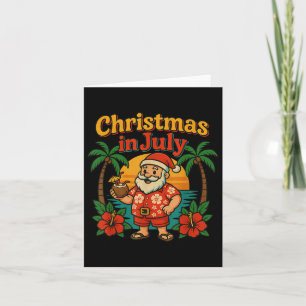Weihnachten im Juli Patriotischer Sommer Santa Bea Karte