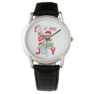 Weihnachten im Juli Pink Flamingo Funny Xmas Men W Armbanduhr