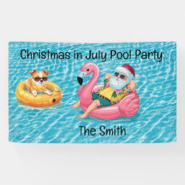 Weihnachten im Juli Pool Party Banner
