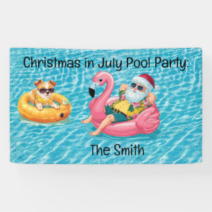 Weihnachten im Juli Pool Party Banner