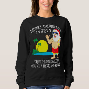 Weihnachten im Juli Pool Party Santa Men Women Vac Sweatshirt