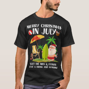 Weihnachten im Juli Pool Party Santa Men Women Vac T-Shirt