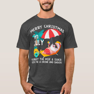 Weihnachten im Juli Pool Party Santa Men Women Vac T-Shirt
