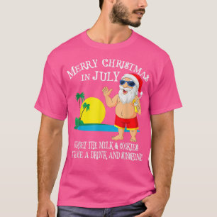 Weihnachten im Juli Pool Party Santa Men Women Vac T-Shirt