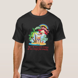 Weihnachten im Juli Pool Party Sommerurlaub Santa T-Shirt