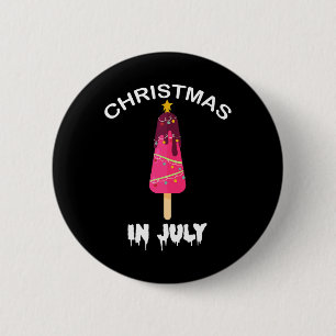 Weihnachten im Juli Popsicle Weihnachtsbaum Sommer Button