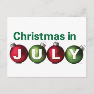 Weihnachten im Juli Postkarte