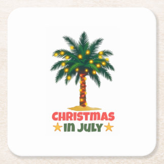 Weihnachten im Juli Rechteckiger Pappuntersetzer