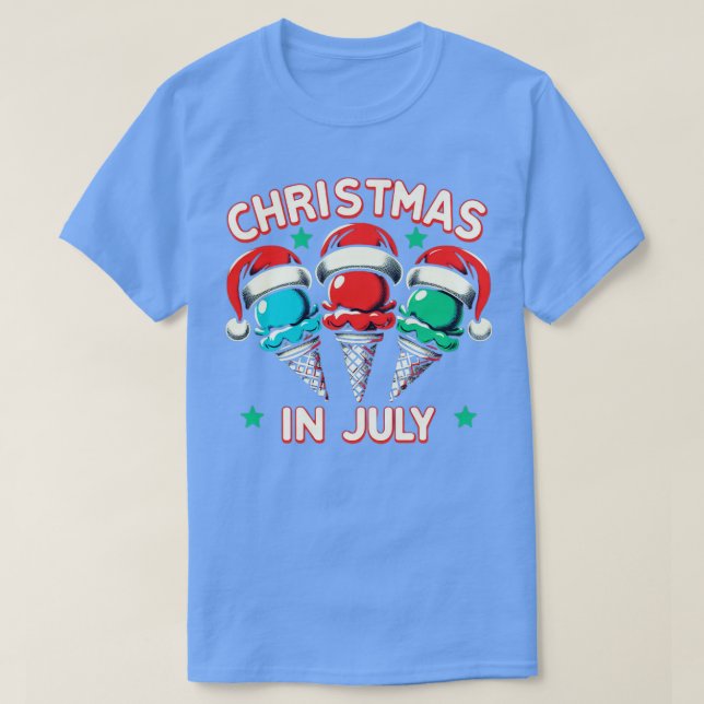 Weihnachten im Juli Retro für Kinder Ice Funny T-Shirt (Design vorne)