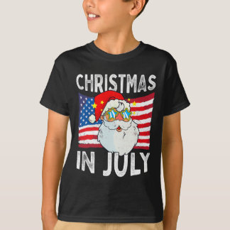 Weihnachten im Juli Retro Hipster Lustiger Weihnac T-Shirt