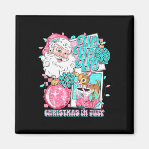 Weihnachten im Juli Retro Santa Disco Snowman G Magnet