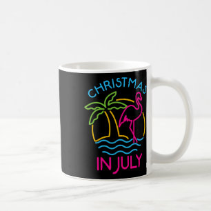 Weihnachten im Juli Rosa Flamingo Weihnachtsmann H Kaffeetasse