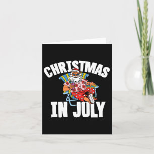 Weihnachten im Juli Santa Beach Urlaub 2 Karte